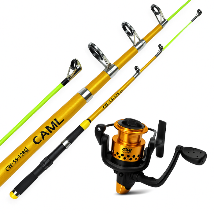Vara De Pesca 1,80 m 60-120lbs Completa Com Molinete Esportiva