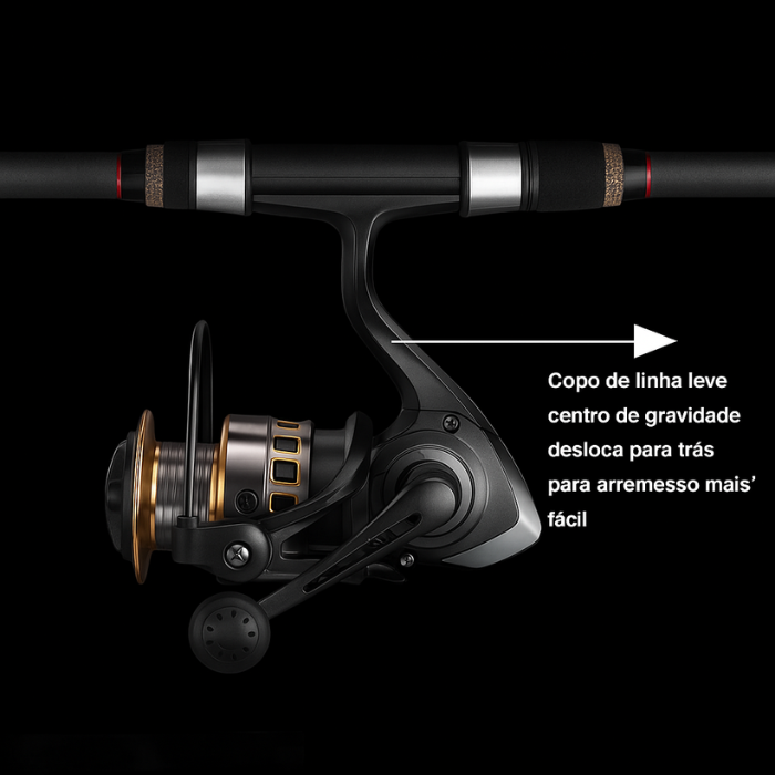 Molinete De Pesca De Metal EVA HD1000-7000 Max Arraste 10kg
