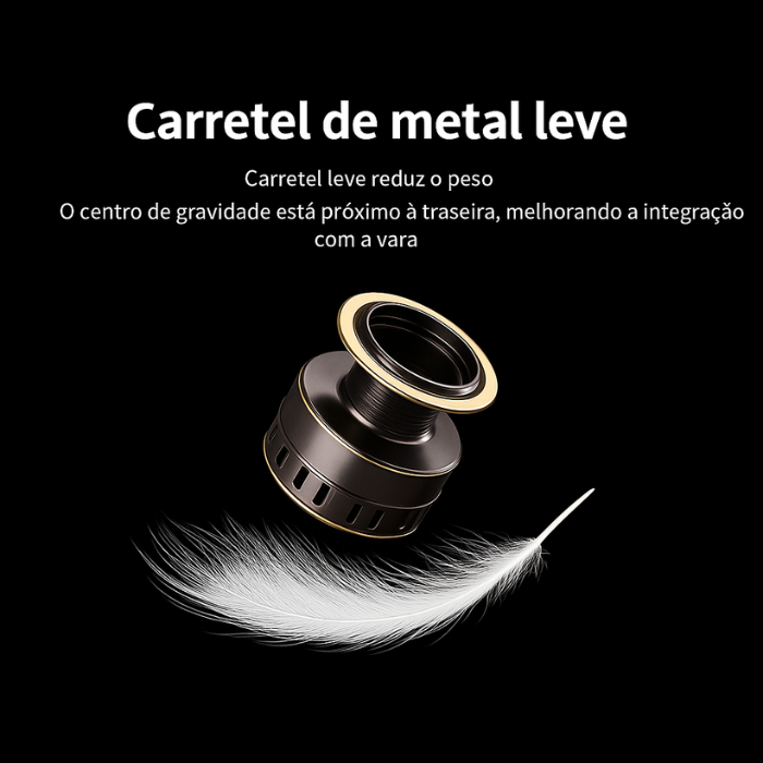 Molinete De Pesca De Metal EVA HD1000-7000 Max Arraste 10kg