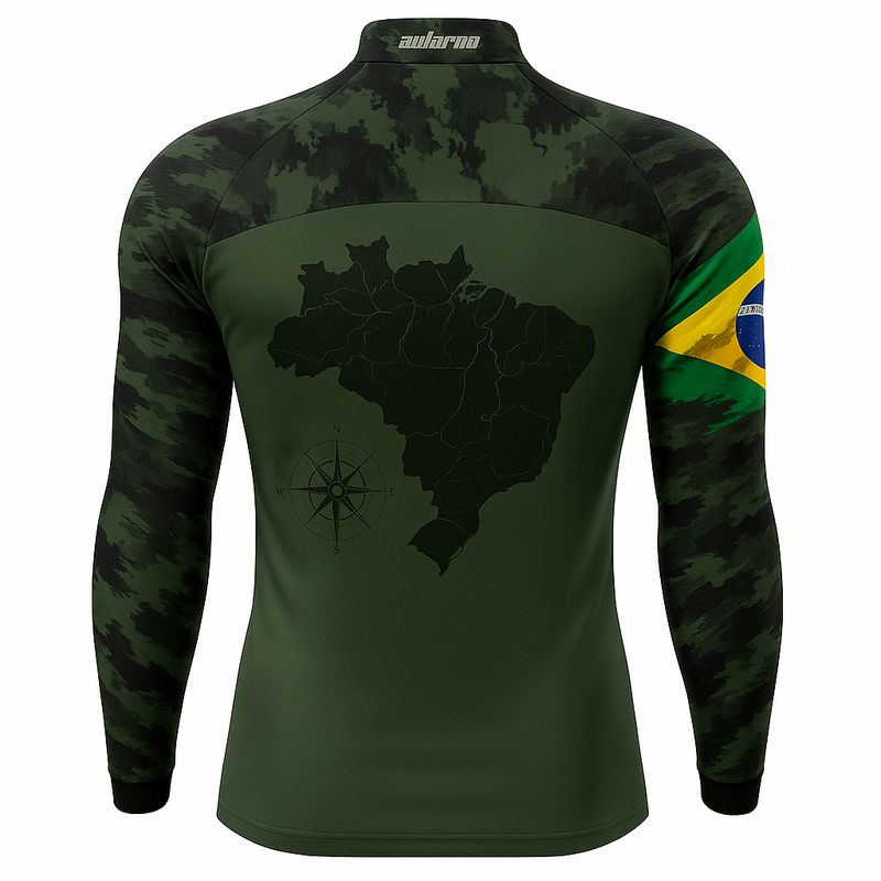 Camisa Verde Camuflada Proteção UV50+