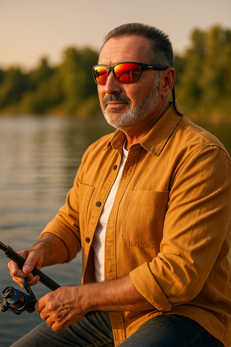 Óculos de Pesca Polarizado + Alça de pescoço