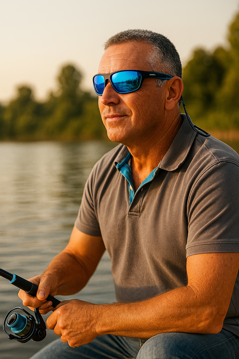 Óculos de Pesca Polarizado + Alça de pescoço