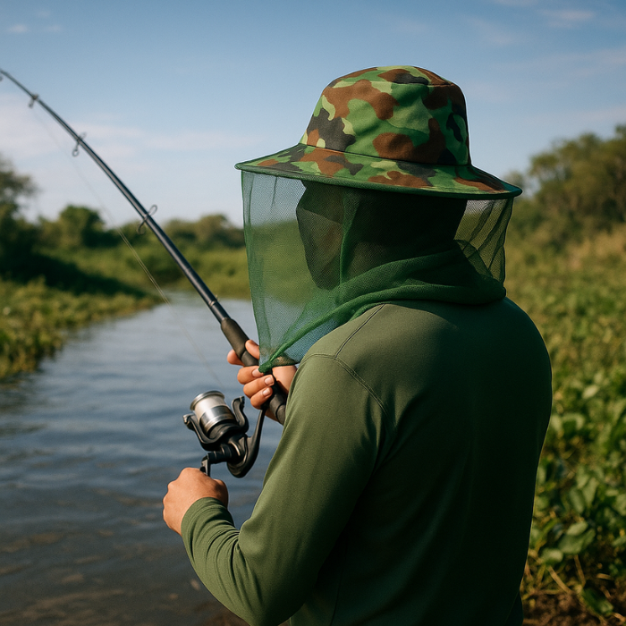 Chapéu Pescador Anti Mosquitos